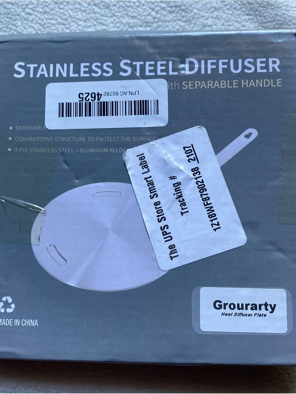 Premium Stainless Steel Heat Diffuser Plate in Silver